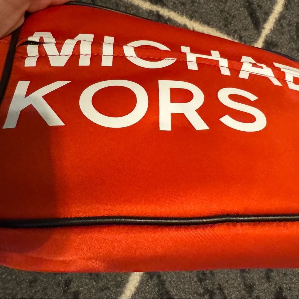 Michael Kors Kempton Nylon Large EW Crossbody - sangria / orange - NEW! - Picture 5 of 5
